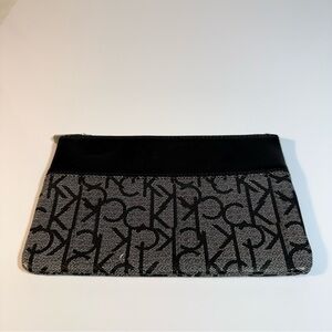Calvin Klein Black and Gray Logo Belt Pouch Bag